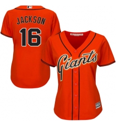 Women's Majestic San Francisco Giants #16 Austin Jackson Authentic Orange Alternate Cool Base MLB Jersey