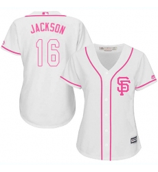 Women's Majestic San Francisco Giants #16 Austin Jackson Replica White Fashion Cool Base MLB Jersey