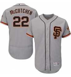 Men's Majestic San Francisco Giants #22 Andrew McCutchen Grey Alternate Flex Base Authentic Collection MLB Jersey