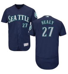Men's Majestic Seattle Mariners #27 Ryon Healy Navy Blue Alternate Flex Base Authentic Collection MLB Jersey