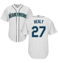 Youth Majestic Seattle Mariners #27 Ryon Healy Replica White Home Cool Base MLB Jersey