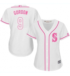 Women's Majestic Seattle Mariners #9 Dee Gordon Authentic White Fashion Cool Base MLB Jersey