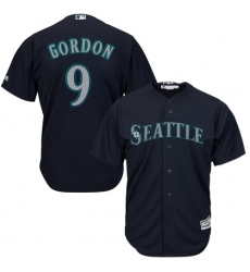 Youth Majestic Seattle Mariners #9 Dee Gordon Replica Navy Blue Alternate 2 Cool Base MLB Jersey