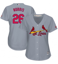 Women's Majestic St. Louis Cardinals #26 Bud Norris Authentic Grey Road Cool Base MLB Jersey