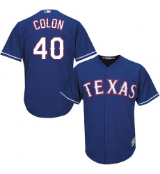 Youth Majestic Texas Rangers #40 Bartolo Colon Replica Royal Blue Alternate 2 Cool Base MLB Jersey