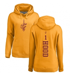NBA Women's Nike Cleveland Cavaliers #1 Rodney Hood Gold One Color Backer Pullover Hoodie