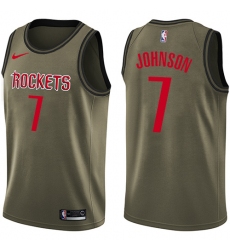 Youth Nike Houston Rockets #7 Joe Johnson Swingman Green Salute to Service NBA Jersey