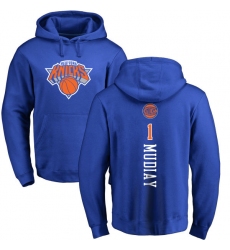NBA Nike New York Knicks #1 Emmanuel Mudiay Royal Blue Backer Pullover Hoodie