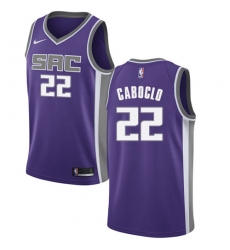 Men's Nike Sacramento Kings #22 Bruno Caboclo Authentic Purple NBA Jersey - Icon Edition