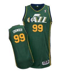 Women's Adidas Utah Jazz #99 Jae Crowder Authentic Green Alternate NBA Jersey