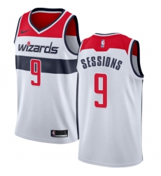 Men's Nike Washington Wizards #9 Ramon Sessions Swingman White NBA Jersey - Association Edition