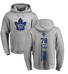 NHL Adidas Toronto Maple Leafs #78 Timothy Liljegren Ash Backer Pullover Hoodie