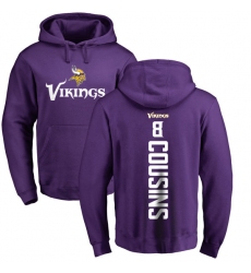NFL Nike Minnesota Vikings #8 Kirk Cousins Purple Backer Pullover Hoodie