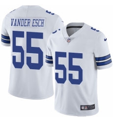 Men's Nike Dallas Cowboys #55 Leighton Vander Esch White Vapor Untouchable Limited Player NFL Jersey