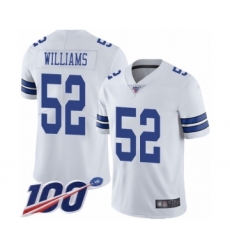 Men's Dallas Cowboys #52 Connor Williams White Vapor Untouchable Limited Player 100th Season Football Jersey
