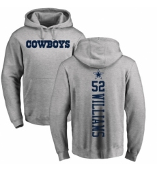 NFL Nike Dallas Cowboys #52 Connor Williams Ash Backer Pullover Hoodie