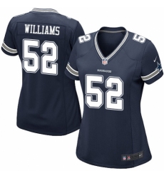 Women's Nike Dallas Cowboys #52 Connor Williams Game Navy Blue Team Color NFL Jersey