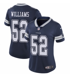 Women's Nike Dallas Cowboys #52 Connor Williams Navy Blue Team Color Vapor Untouchable Limited Player NFL Jersey