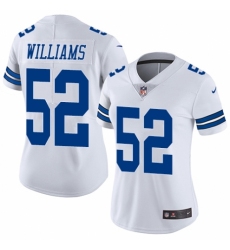 Women's Nike Dallas Cowboys #52 Connor Williams White Vapor Untouchable Elite Player NFL Jersey