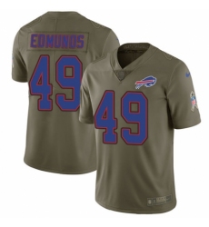 Men's Nike Buffalo Bills #49 Tremaine Edmunds Limited Olive 2017 Salute to Service NFL Jersey