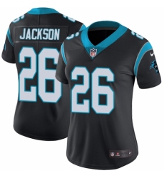 Women's Nike Carolina Panthers #26 Donte Jackson Black Team Color Vapor Untouchable Limited Player NFL Jersey