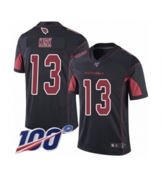 Men's Arizona Cardinals #13 Christian Kirk Limited Black Rush Vapor Untouchable 100th Season Football Jersey