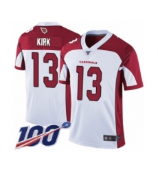 Men's Arizona Cardinals #13 Christian Kirk White Vapor Untouchable Limited Player 100th Season Football Jersey