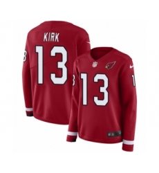 Women's Nike Arizona Cardinals #13 Christian Kirk Limited Red Therma Long Sleeve NFL Jersey