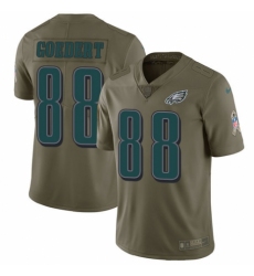 Men's Nike Philadelphia Eagles #88 Dallas Goedert Limited Olive 2017 Salute to Service NFL Jersey