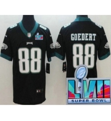 Men's Philadelphia Eagles #88 Dallas Goedert Limited Black Super Bowl LVII Vapor Jersey