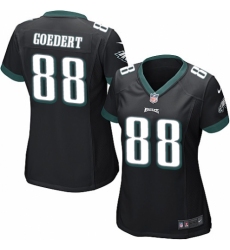 Women's Nike Philadelphia Eagles #88 Dallas Goedert Game Black Alternate NFL Jersey