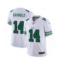 Men's New York Jets #14 Sam Darnold Limited White Team Logo Fashion Football Jersey