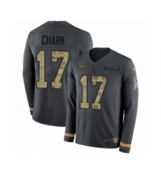 Men's Nike Jacksonville Jaguars #17 DJ Chark Limited Black Salute to Service Therma Long Sleeve NFL Jersey