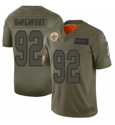 Men's New Orleans Saints #92 Marcus Davenport Limited Camo 2019 Salute to Service Football Jersey