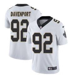 Youth Nike New Orleans Saints #92 Marcus Davenport White Stitched NFL Vapor Untouchable Limited Jersey