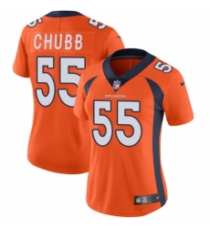 Women's Nike Denver Broncos #55 Bradley Chubb Orange Team Color Vapor Untouchable Limited Player NFL Jersey
