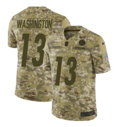 Youth Nike Pittsburgh Steelers #13 James Washington Limited Camo 2018 Salute to Service NFL Jersey