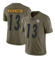 Youth Nike Pittsburgh Steelers #13 James Washington Limited Olive 2017 Salute to Service NFL Jersey