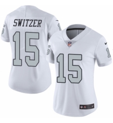 Women's Nike Oakland Raiders #15 Ryan Switzer Limited White Rush Vapor Untouchable NFL Jersey