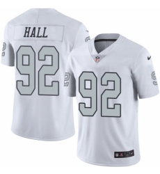 Youth Nike Oakland Raiders #92 P.J. Hall Limited White Rush Vapor Untouchable NFL Jersey
