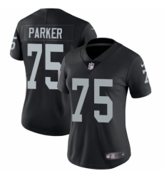 Women's Nike Oakland Raiders #75 Brandon Parker Black Team Color Vapor Untouchable Elite Player NFL Jersey