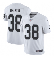 Men's Nike Oakland Raiders #38 Nick Nelson White Vapor Untouchable Limited Player NFL Jersey