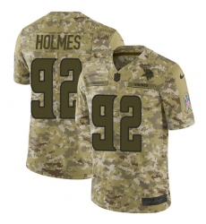 Youth Nike Minnesota Vikings #92 Jalyn Holmes Limited Camo 2018 Salute to Service NFL Jersey