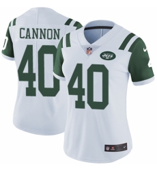 Women's Nike New York Jets #40 Trenton Cannon White Vapor Untouchable Limited Player NFL Jersey