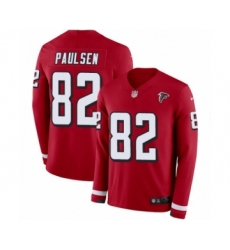 Men's Nike Atlanta Falcons #82 Logan Paulsen Limited Red Therma Long Sleeve NFL Jersey