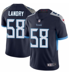 Men's Nike Tennessee Titans #58 Harold Landry Navy Blue Team Color Vapor Untouchable Limited Player NFL Jersey