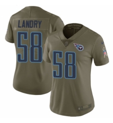 Women's Nike Tennessee Titans #58 Harold Landry Limited Olive 2017 Salute to Service NFL Jersey