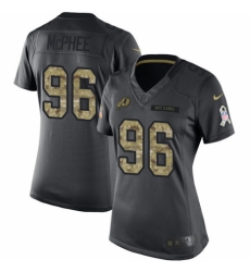 Women's Nike Washington Redskins #96 Pernell McPhee Limited Black 2016 Salute to Service NFL Jersey