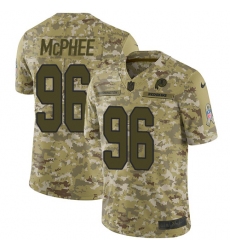 Youth Nike Washington Redskins #96 Pernell McPhee Limited Camo 2018 Salute to Service NFL Jersey