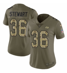 Women's Nike Tampa Bay Buccaneers #36 M.J. Stewart Limited Olive/Camo 2017 Salute to Service NFL Jersey